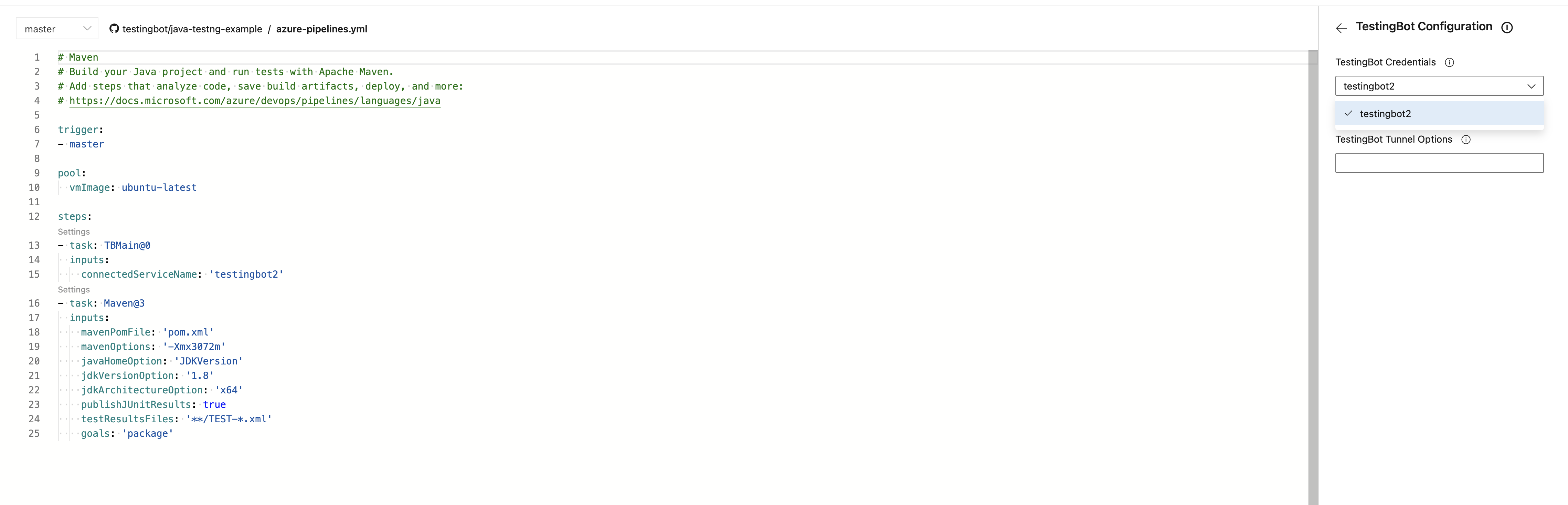 TestingBot credentials