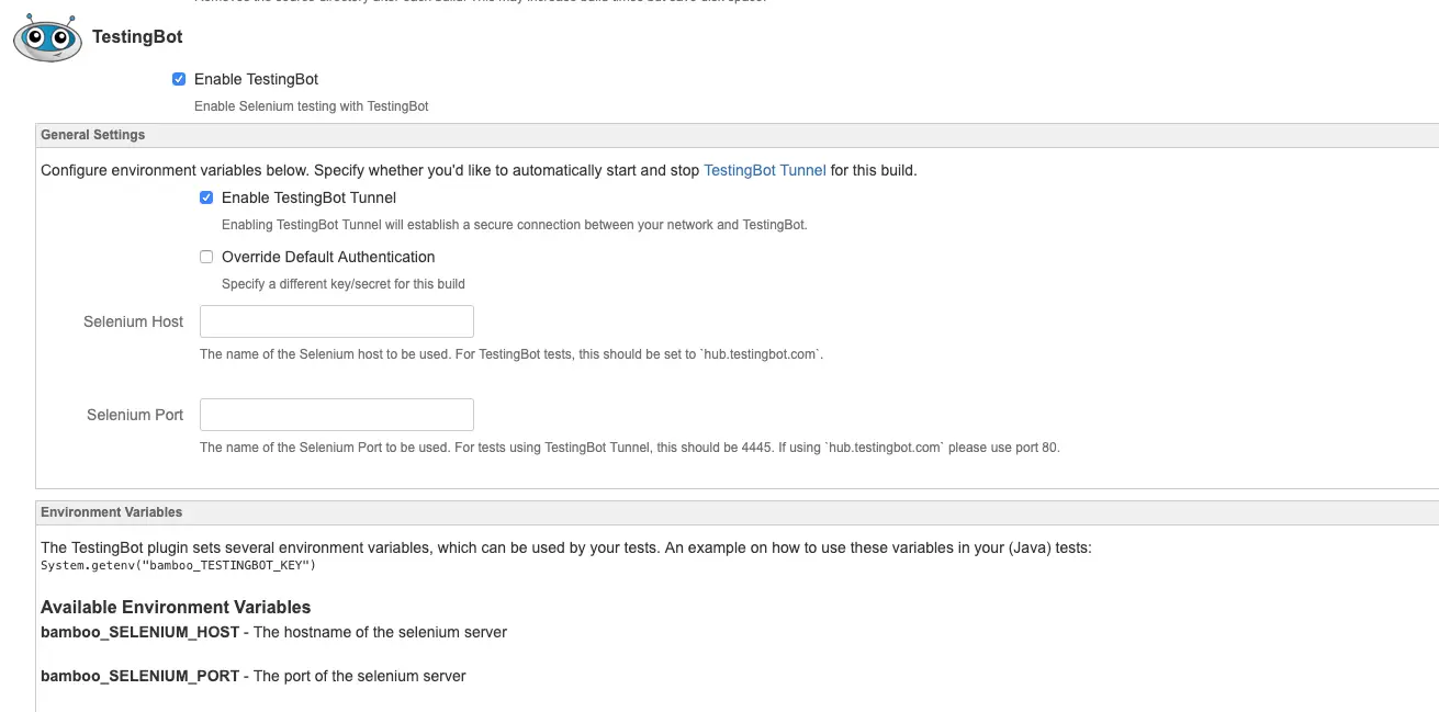 bamboo testingbot integration