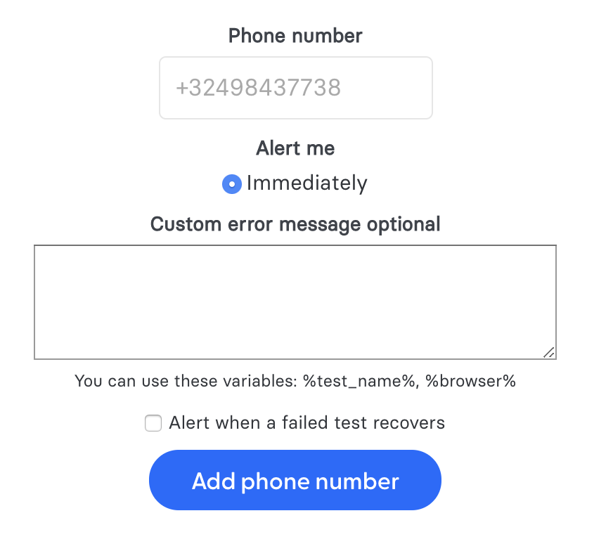 SMS Alerts