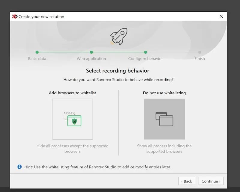 Ranorex Recording Behavior